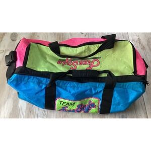 VINTAGE TEAM FREESTYLE BAG BRIGHT NEON COLOR BLOCK GYM DUFFEL